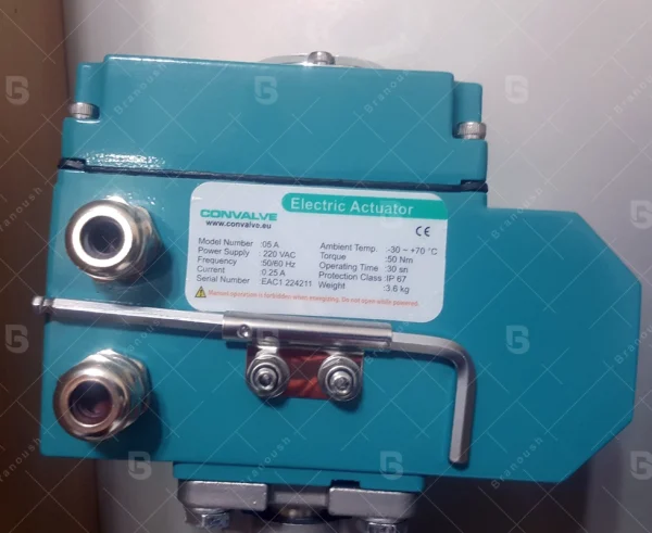 گالری 2 اکچویتور برقی 50 نیوتن Convalve دو وضعیتی