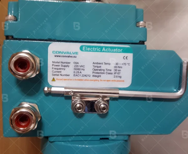 گالری 1 اکچویتور برقی 80 نیوتن Convalve دو وضعیتی