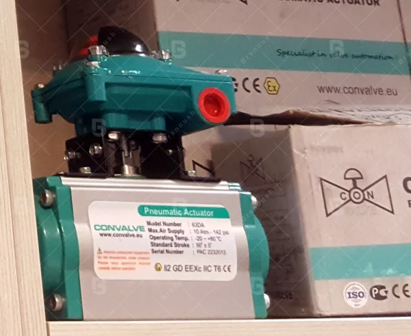 گالری 2 اکچویتور پنوماتیک سایز 63 Convalve