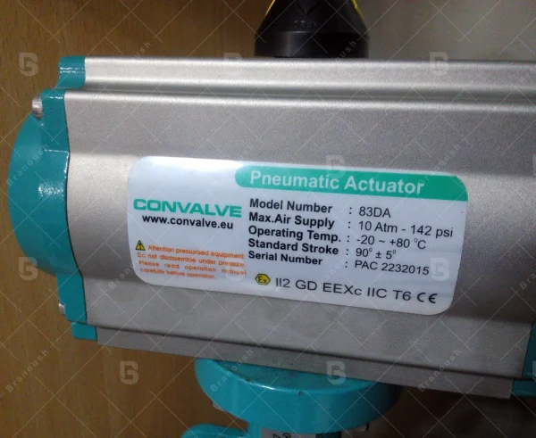 گالری 1 اکچویتور پنوماتیک سایز 83 Convalve