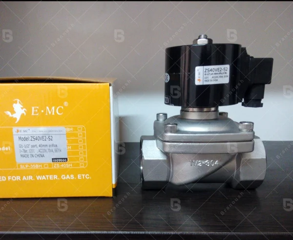 شیر برقی استیل ۳۰۴ DN40 ای ام سی